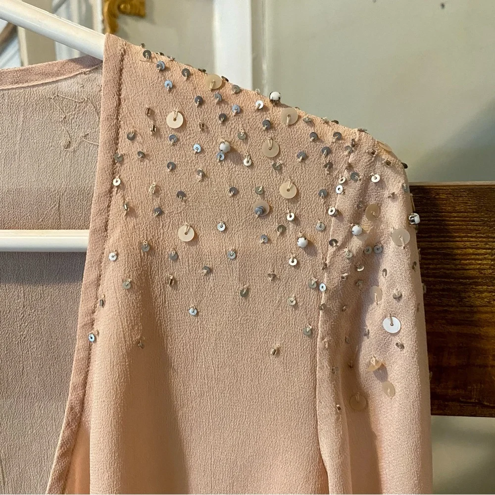 RARE Pura Vida pink sheer long sleeved top size XS - Picture 7 of 15